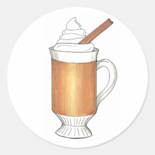 Adesivo Vinhetas de Natal de inverno com Rum de Manteiga Q