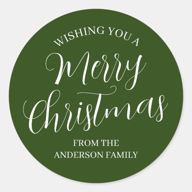 Adesivo Vinhetas de Natal de Merry Verde (Frente)