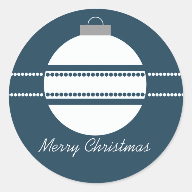 Adesivo Vinhetas de Natal de Ornamento Chic Simples (Frente)