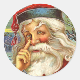 Adesivo Vinhetas de Natal de Papais noeis Antigos