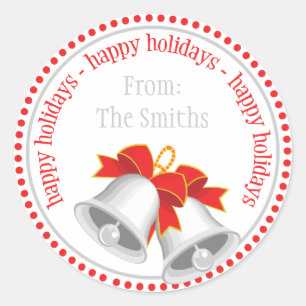 Adesivo Vinhetas de Natal de Silver Bells (Feriados Felize