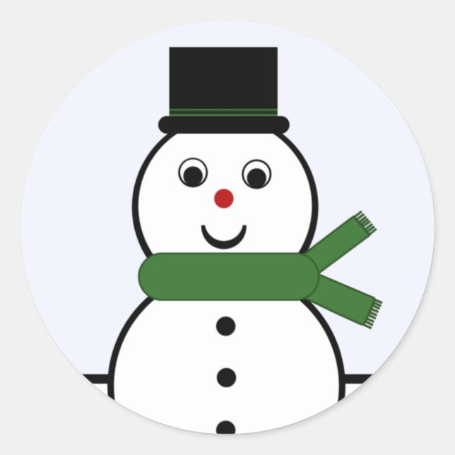Adesivo Vinhetas de Natal de Snowman (Frente)