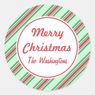 Adesivo Vinhetas de Natal de Stripe de Casa