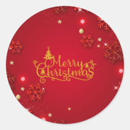 Adesivo Vinhetas de Natal Douradas e vermelhos festivos