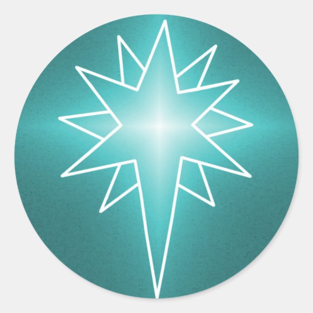 Adesivo Vinhetas de Natal em norte, Teal (Frente)