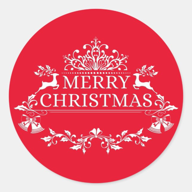 Adesivo Vinhetas de Natal Feliz (Frente)