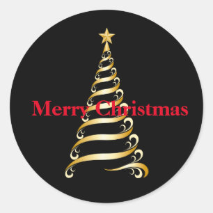 Adesivo Vinhetas de Natal Feliz Árvore de Natal