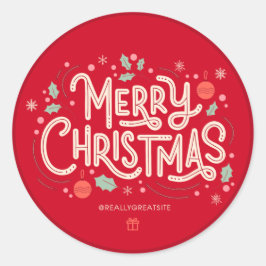 Adesivo Vinhetas de Natal Feliz - Design de Férias Festiva