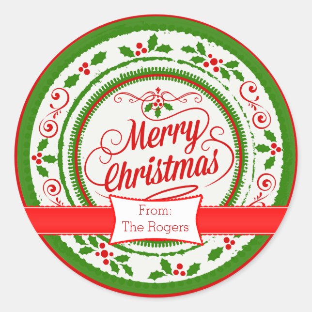 Adesivo Vinhetas de Natal Festivas (Frente)