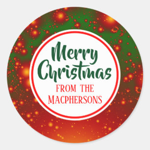 Adesivo Vinhetas de Natal Fractais Festivas (Círculo Verme