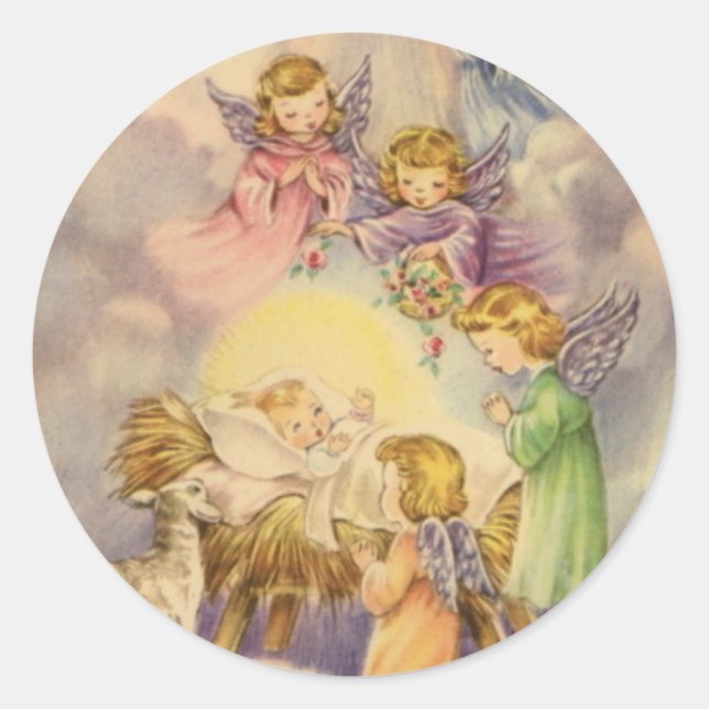 Adesivo Vinhetas de Natal/Jesus Bebê (Frente)