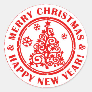 Adesivo Vinhetas de Natal ou selos para cartas