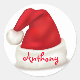 Adesivo Vinhetas de Natal personalizadas/Chapéu Santa