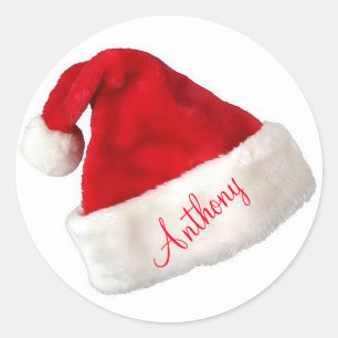 Adesivo Vinhetas de Natal personalizadas/Chapéu Santa