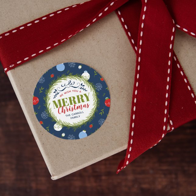 Adesivo Vinhetas de Natal Personalizadas de Natal de Féria (Criador carregado)