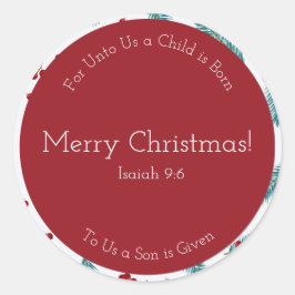 Adesivo Vinhetas de Natal redondas da feliz Berry