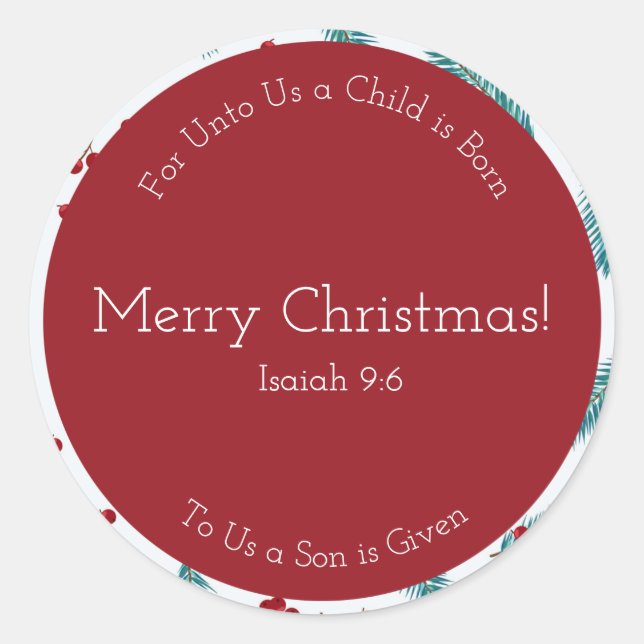 Adesivo Vinhetas de Natal redondas da feliz Berry (Frente)