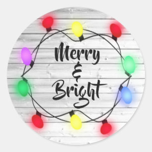 Adesivo Vinhetas de Natal Russo "Feliz e Brilho"