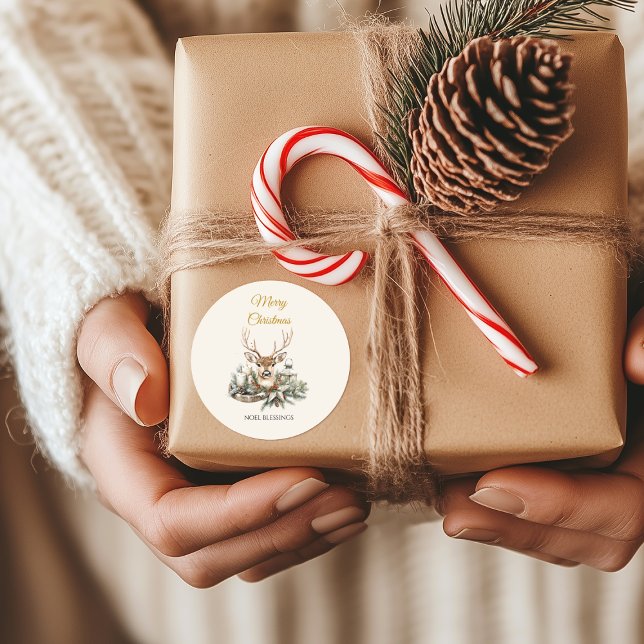 Adesivo Vinhetas de Natal Rustic Noël Elegante - Vestido d (Criador carregado)