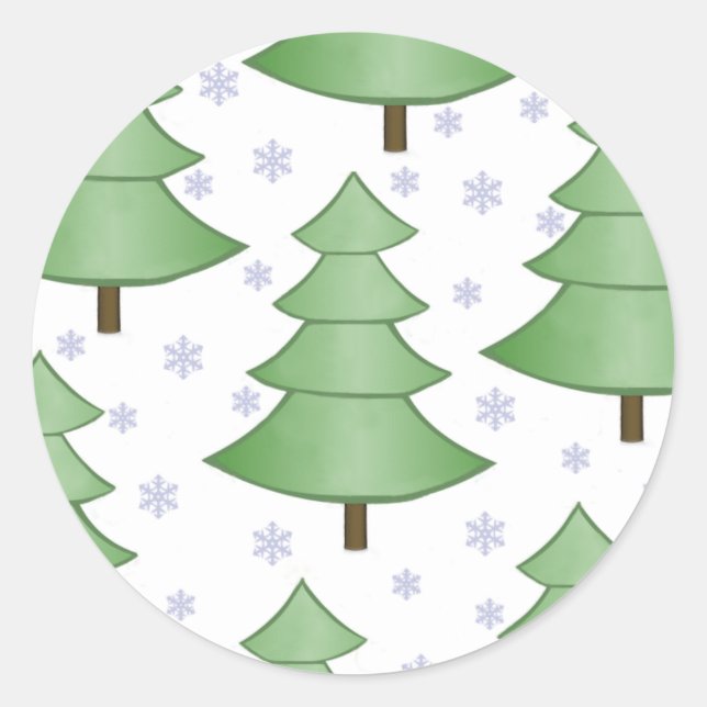 Adesivo Vinhetas de Neve da Árvore Natal (Frente)