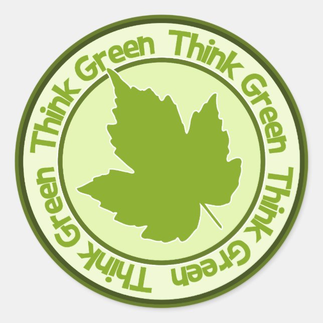 Adesivo vinhetas de pense verde (Frente)