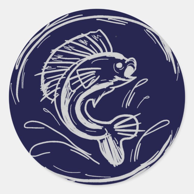 Adesivo Vinhetas de pesca (Frente)