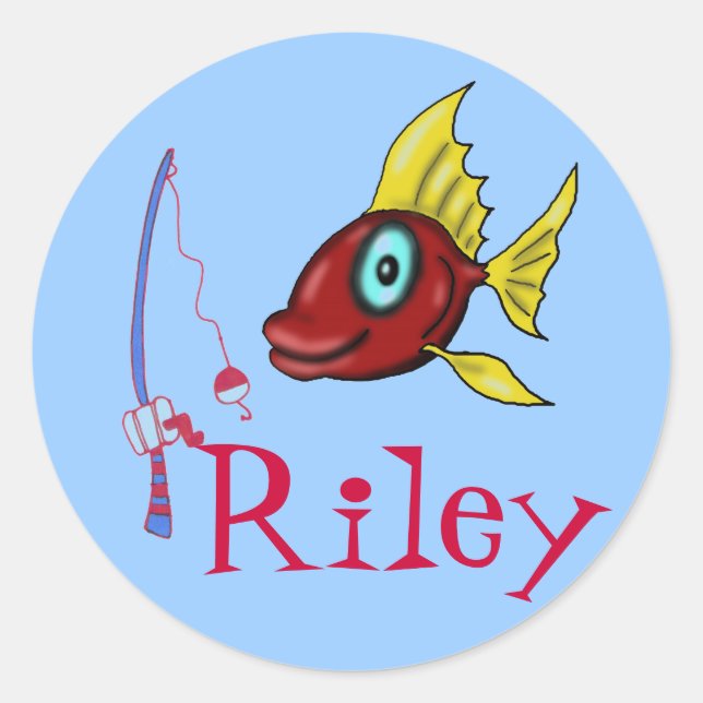 Adesivo Vinhetas de pesca para Riley (Frente)