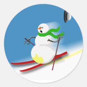Adesivo Vinhetas de Piada de Natal Holidor Snowman
