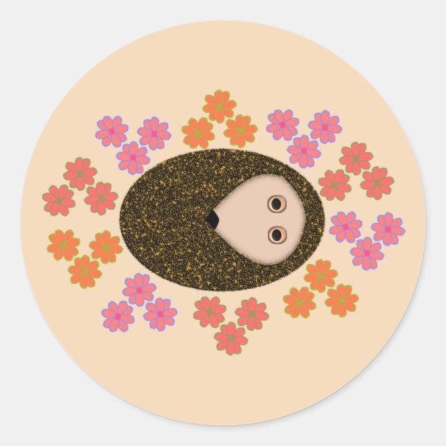 Adesivo Vinhetas de porco e flores com sono (Frente)
