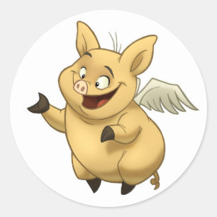 Adesivo Vinhetas de porcos voadores