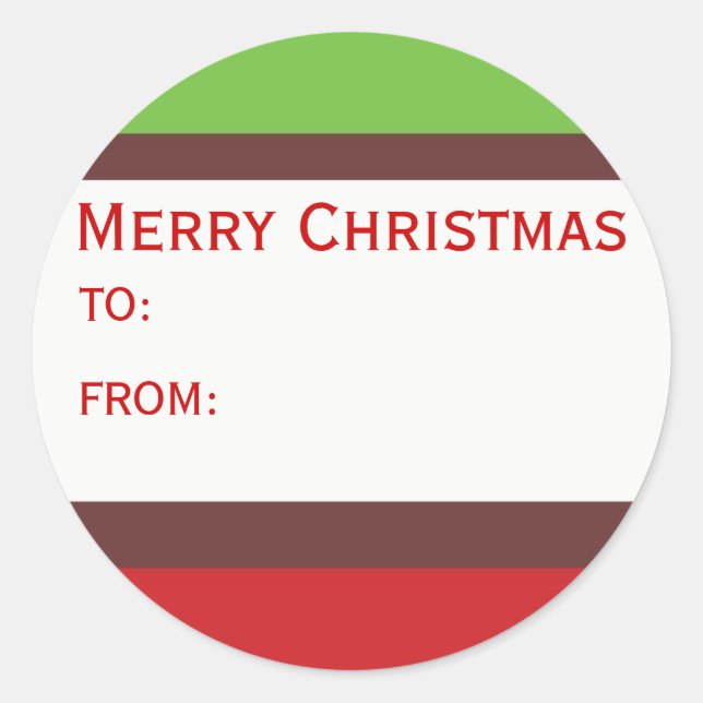 Adesivo Vinhetas de presentes de Natal (Frente)