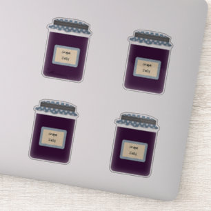 Adesivo Vinhetas de produto da gelatina transparente