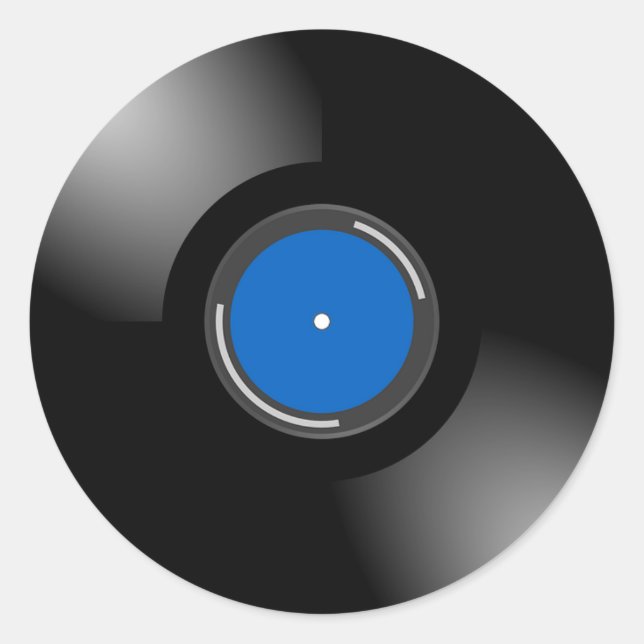 Adesivo Vinhetas de registro de vinil retrô (Frente)