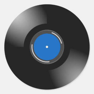 Adesivo Vinhetas de registro de vinil retrô