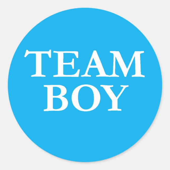 Adesivo Vinhetas de Revelação do Gênero do Team Boy (Frente)