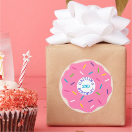 Adesivo Vinhetas de Rosquinha de borrifagem rosa