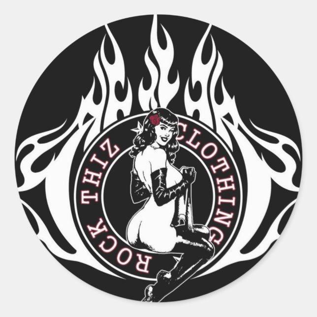 Adesivo Vinhetas de roupas do Rock Thiz (Frente)