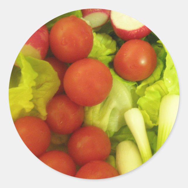 Adesivo Vinhetas de salada vegetal (Frente)
