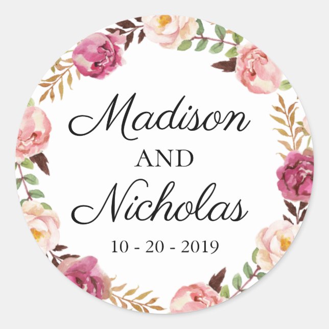 Adesivo Vinhetas de Seal Rosa-Rosa Russo (Frente)