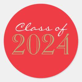 Adesivo Vinhetas de selagem de envelopes de graduação verm