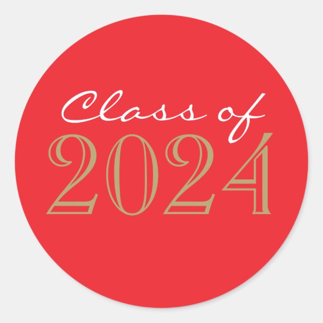 Adesivo Vinhetas de selagem de envelopes de graduação verm (Frente)