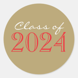 Adesivo Vinhetas de selagem de envelopes de graduação verm