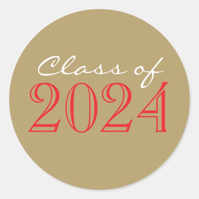 Adesivo Vinhetas de selagem de envelopes de graduação verm (Frente)