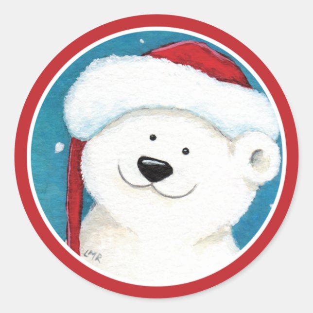 Adesivo Vinhetas de selagem de envelopes de urso polar de  (Frente)