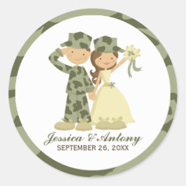 Adesivo Vinhetas de soldado e noiva