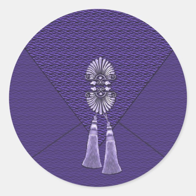 Adesivo Vinhetas de Tassel Azul Elegante (Frente)