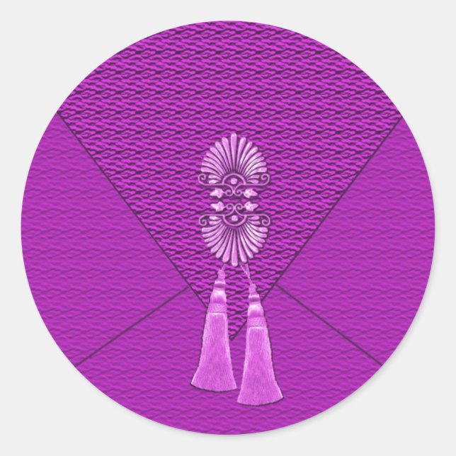 Adesivo Vinhetas de Tassel Rosa Elegante (Frente)