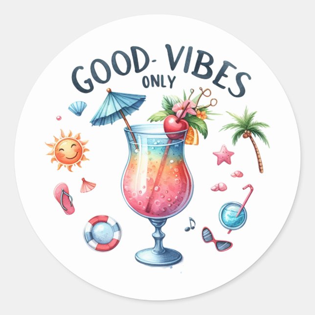 Adesivo Vinhetas de Verão divertidas (Frente)