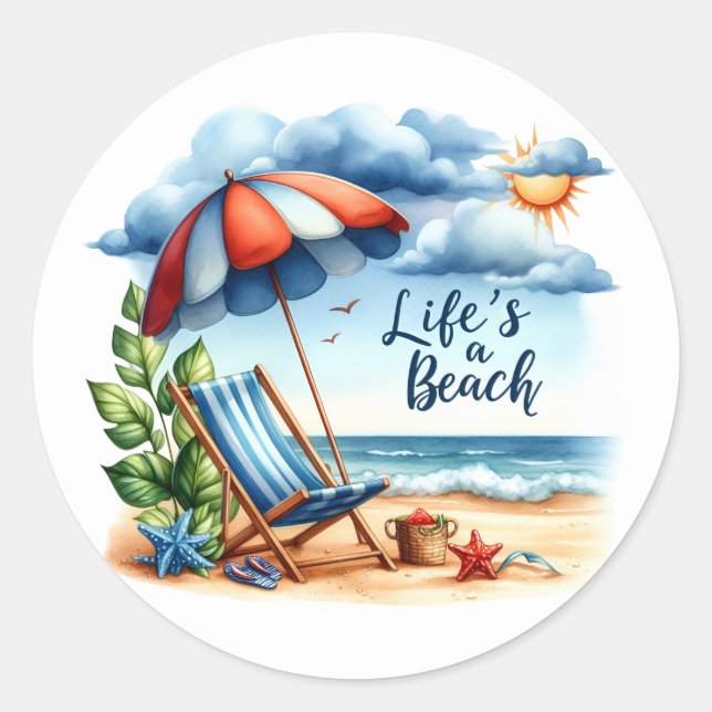 Adesivo Vinhetas de Verão divertidas (Frente)