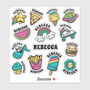 Adesivo Vinhetas de vinil de doodles totalmente giras